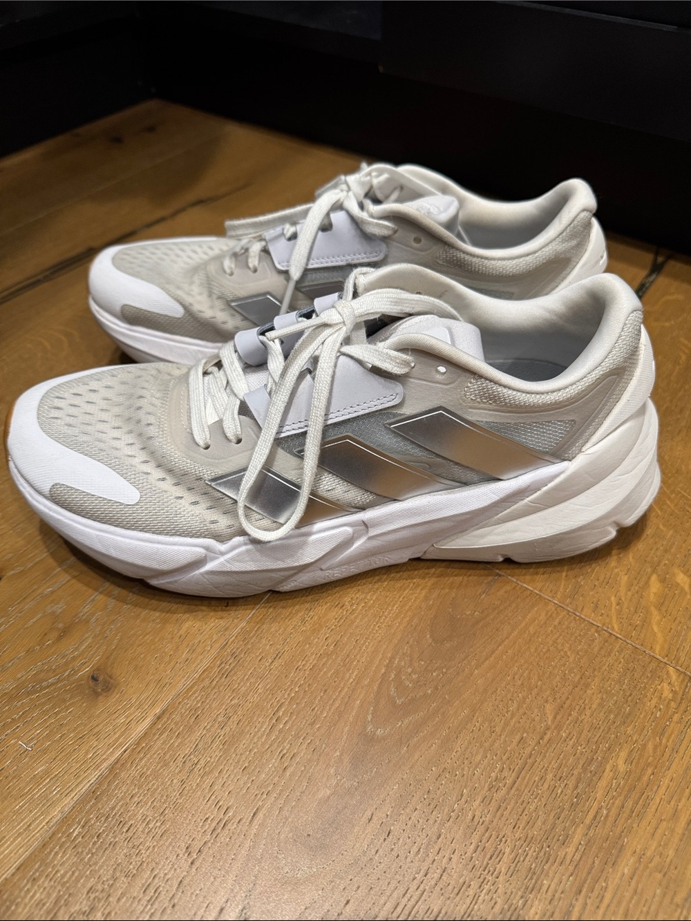 adidas Women’s White and Light Gray Running Sneakers
